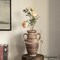 Uniquewise 12" Whitewashed Ceramic Flower Vase Rustic Farmhouse Pottery for Home Decor Table Shelf Living Room Bedroom Kitchen & Office, Distressed Vintage Decorative Accent Modern Country Centerpiece
